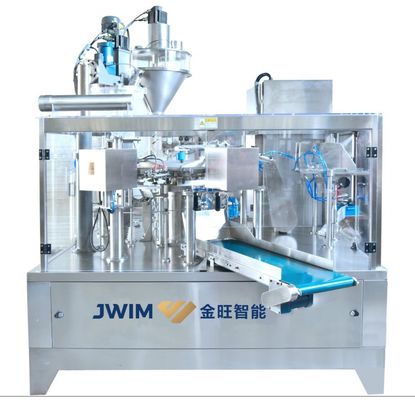JINWANG Premade Pouch Packing Machine 1kg Automatic Rotary Pouch Packing Machine For Detergent Powder