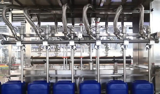 6 Four Heads Full Automatic Liquid Filling Machine Plant 5-30L Automated Bottling Machine