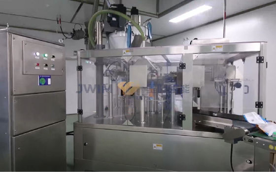 100g-1kg Rotary Pouch Packing Machine For Salt Powder Veterinary Fertilizer Chemicals