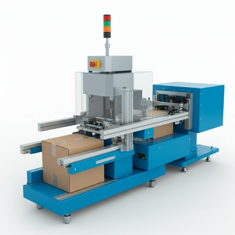 Automatic Carton Erector Machine Left In Right Out Open Carton For Agrochemical industry Bottle Filling Line