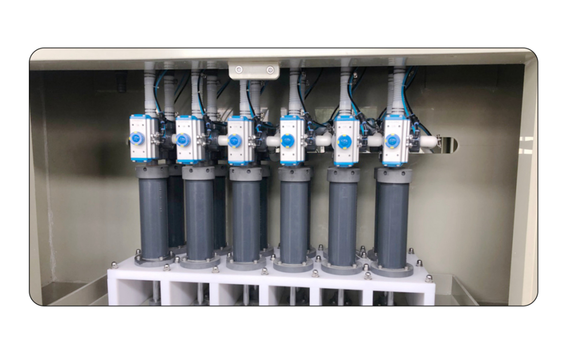 Anti Corrosion PP Frame 12-Nozzles Automatic Servo Piston Filling Machine