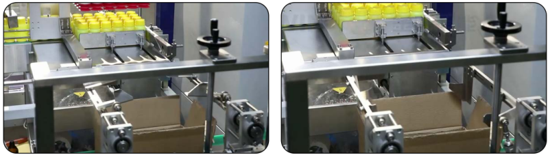 Fully automatic carton packing machine with touchscreen frequency converter and servo system for packaging of bottles