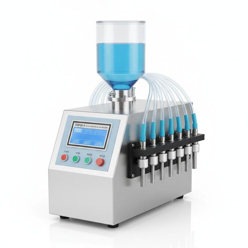 PLC Controlled Micro-Computer Filling Machine with Electric Scale Weight Feedback and Stainless Steel 304 Frame