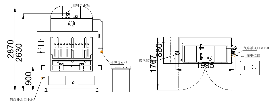 CDP-8E Microcomputer Anti-corrosion Gravity Filling Machine with PLC Control and Schneider Configuration