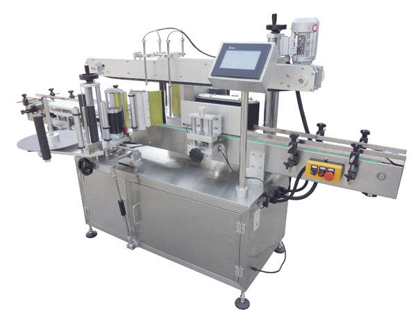 2 Sided Automatic Self Adhesive Labelling Machine For Beverage Bottles Both Round Flat