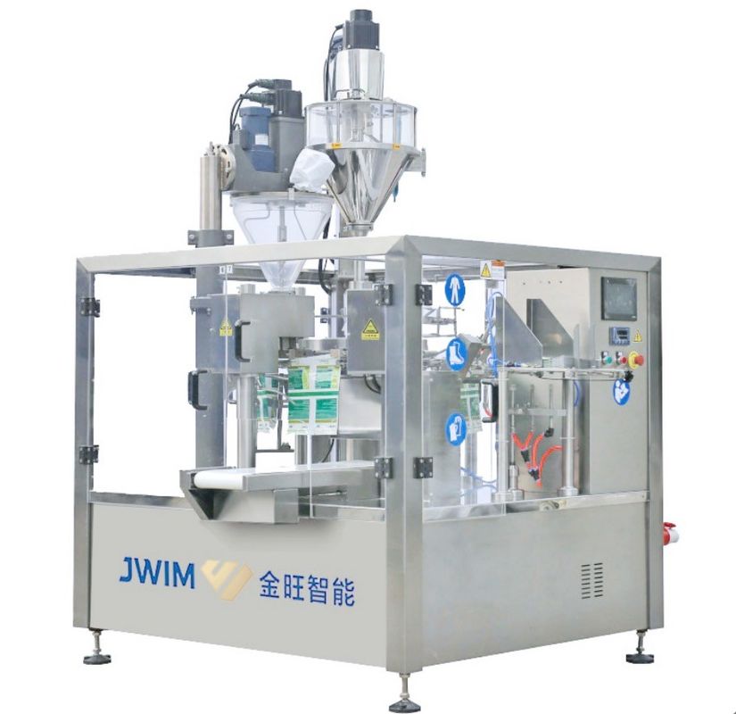 100-500g Powder Automatic Pouch Filling And Sealing Machine rotary pouch filler