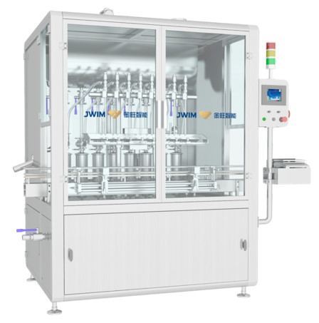 SS304 Frame Piston Filling Machine 8 Heads 80ml-1L With Schneider Control System