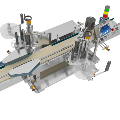 30L Drums Double Sides Sticker Labeling Machine For Round Bottle TN-200LDS 2500BPH
