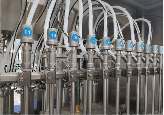 80 Bpm 200ml Plastic Bottle Filling Machine 16 Nozzles Glass Bottle Packing Machine